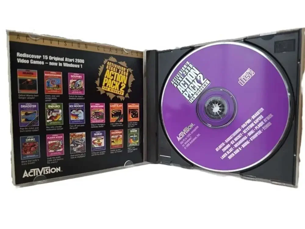 Vintage Activision's Atari 2600 Action Pack 2 (CD ROM, 1995) Big Box~ FREE SHIP!